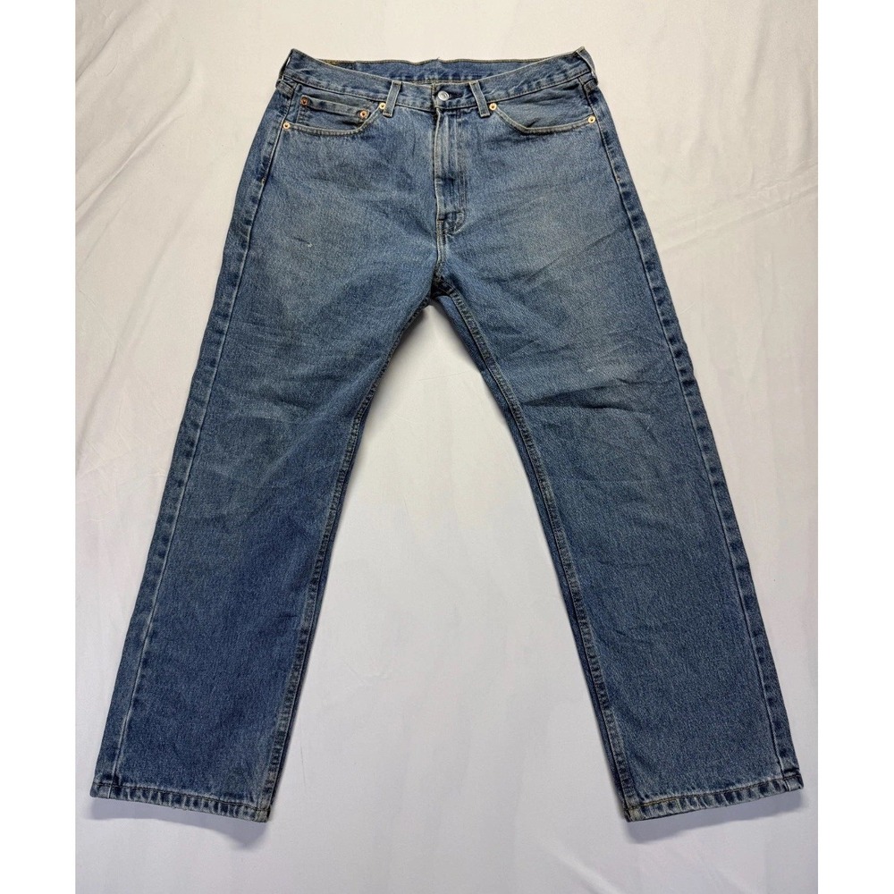 Levi's 505 Straight Jeans Mens 36x29 Medium Stonewash Denim Cotton Mid Rise